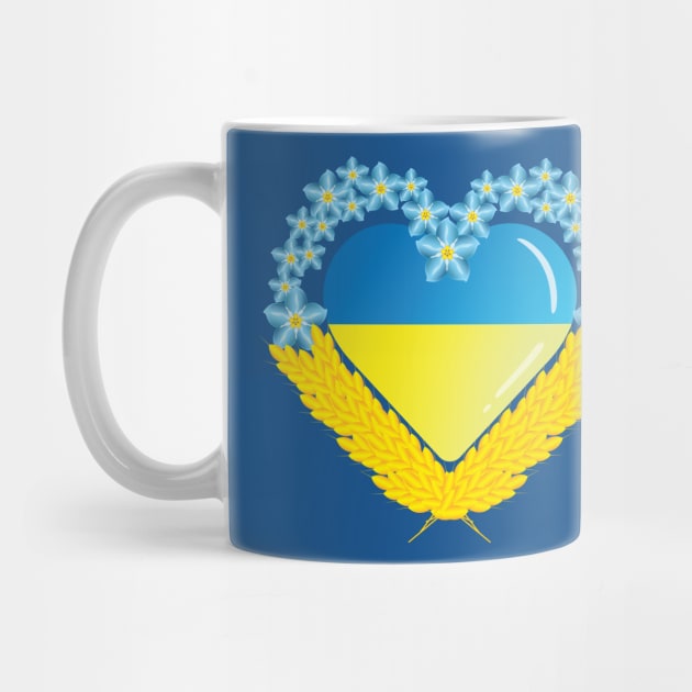 Heart of Ukraine. Flag of Ukraine. Ukraine for peace. by ClubFate